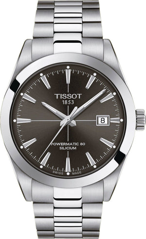 Tissot Gentleman Powermatic 80 Silicium Black Dial Silver Steel Strap Watch For Men - T127.407.11.061.01 Buy Now By Tissot
