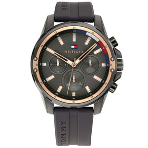 Tommy Hilfiger Mason Black Dial Black Rubber Strap Watch for Men - 1791792 Buy Now By Tommy Hilfiger