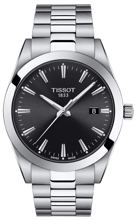 Tissot Gentleman Black Dial Silver Steel Strap Watch For Men - T127.410.11.051.00 Buy Now By Tissot