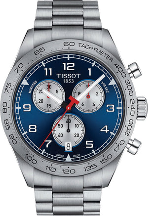 Tissot PRS 516 Chronograph Blue Dial Blue Steel Strap Watch for Men - T131.617.11.042.00 Buy Now By Tissot