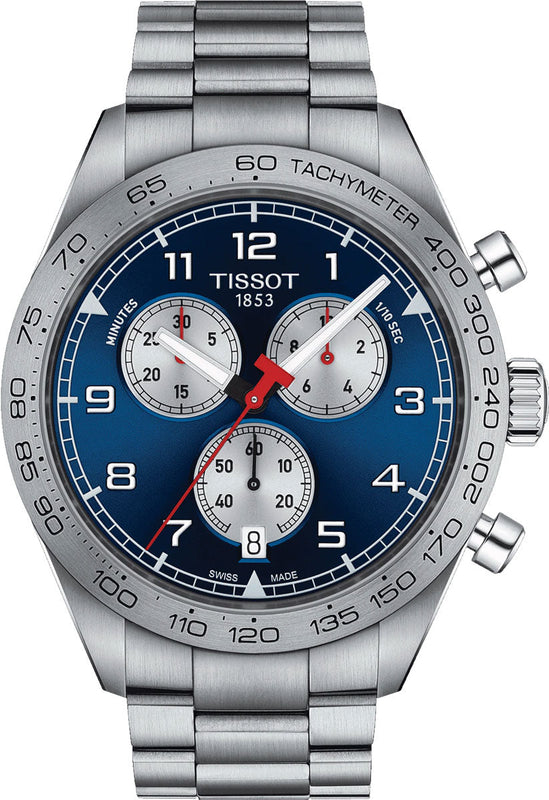 Tissot PRS 516 Chronograph Blue Dial Blue Steel Strap Watch for Men - T131.617.11.042.00 Buy Now By Tissot
