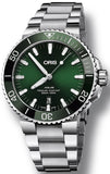 Oris Aquis Date Green Dial Silver Steel Strap Watch for Men - 0173377304157-0782405PEB Buy Now By Oris