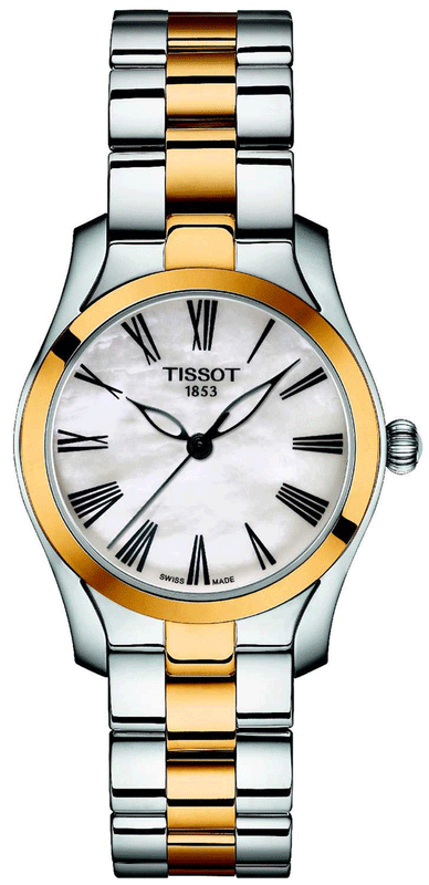 Tissot T Wave Lady White Mother of Pearl Dial Two Tone Steel Strap Watch For Women - T112. 210. 22. 113. 00 Buy Now By Tissot