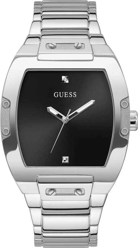 Guess Phoenix Black Dial Silver Steel Strap Watch for Men - GW0387G1 Buy Now By Guess