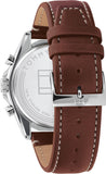 Tommy Hilfiger Parker Chronograph Blue Dial Brown Leather Strap Watch For Men - 1791837 Buy Now By Tommy Hilfiger