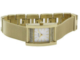 Guess Nouveau Diamonds Gold Dial Gold Mesh Bracelet Watch for Women - W0127L2 Buy Now By Guess