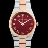 Michael Kors Channing Quartz Red Dial Two Tone Steel Strap Watch For Women - MK6114 Buy Now By Michael Kors