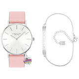 Coach Perry White Dial Pink Leather Strap Watch for Women - 14503118 Buy Now By Coach