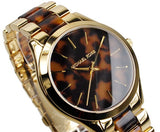 Michael Kors Slim Runway Tortoise Shell Dial Two Tone Steel Strap Watch for Women - MK4284 Buy Now By Michael Kors