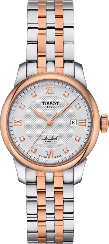 Tissot T Classic Le Locle Automatic Lady Silver Dial Two Tone Steel Strap Watch For Women - T006.207.22.036.00 Buy Now By Tissot