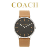 Coach Charles Black Dial Brown Leather Strap Watch for Men - 14602155 Buy Now By Coach