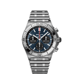 Breitling Chronomat B01 42mm Blue Dial Silver Steel Strap Watch for Men - AB0134101C1A1 Buy Now By Breitling