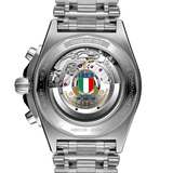 Breitling Chronomat B01 42 Six Nations Italy Blue Dial Silver Steel Strap Watch for Men - AB0134A41C1A1 Buy Now By Breitling