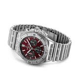 Breitling Chronomat B01 42 Six Nations Wales Red Dial Silver Steel Strap Watch for Men - AB0134A61K1A1 Buy Now By Breitling