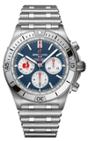 Breitling Chronomat B01 42 Six Nations France Blue Dial Silver Steel Strap Watch for Men - AB0134A81C1A1 Buy Now By Breitling