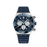 Breitling Super Chronomat B01 44 Blue Dial Blue Rubber Strap Watch for Men - AB0136161C1S1 Buy Now By Breitling