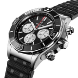 Breitling Super Chronomat B01 44 Black Dial Black Rubber Strap Watch for Men - AB0136251B1S1 Buy Now By Breitling