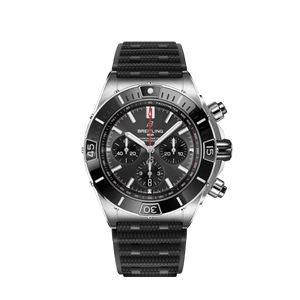 Breitling Super Chronomat B01 44 Black Dial Black Rubber Strap Watch for Men - AB0136251B2S1 Buy Now By Breitling