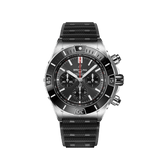 Breitling Super Chronomat B01 44 Black Dial Black Rubber Strap Watch for Men - AB0136251B2S1 Buy Now By Breitling