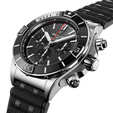 Breitling Super Chronomat B01 44 Black Dial Black Rubber Strap Watch for Men - AB0136251B2S1 Buy Now By Breitling