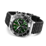 Breitling Super Chronomat B01 44 Green Dial Black Rubber Strap Watch for Men - AB0136251L1S1 Buy Now By Breitling