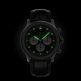 Breitling Navitimer B01 Chronograph 46 Black Dial Black Leather Strap Watch for Men - AB0137211B1P1 Buy Now By Breitling