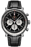 Breitling Navitimer B01 Chronograph 46 Black Dial Black Leather Strap Watch for Men - AB0137211B1P1 Buy Now By Breitling