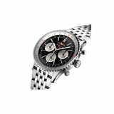 Breitling Navitimer B01 Chronograph 43 Black Dial Silver Steel Strap Watch for Men - AB0138211B1A1 Buy Now By Breitling