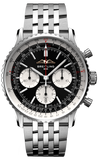 Breitling Navitimer B01 Chronograph 43 Black Dial Silver Steel Strap Watch for Men - AB0138211B1A1 Buy Now By Breitling