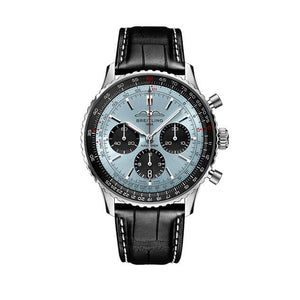 Breitling Navitimer B01 Chronograph 43 Blue Dial Black Leather Strap Watch for Men - AB0138241C1P1 Buy Now By Breitling
