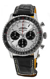 Breitling Navitimer B01 Chronograph 43 Silver Dial Black Leather Strap Watch for Men - AB0138241G1P1 Buy Now By Breitling