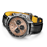 Breitling Navitimer B01 Chronograph 43 Brown Dial Black Leather Strap Watch for Men - AB0138241K1P1 Buy Now By Breitling