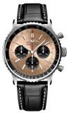 Breitling Navitimer B01 Chronograph 43 Brown Dial Black Leather Strap Watch for Men - AB0138241K1P1 Buy Now By Breitling