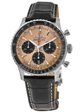 Breitling Navitimer B01 Chronograph 43 Brown Dial Black Leather Strap Watch for Men - AB0138241K1P1 Buy Now By Breitling