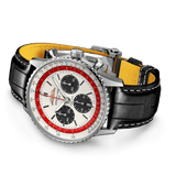 Breitling Navitimer B01 Chronograph 43 Boeing 747 White Dial Black Leather Strap Watch for Men - AB01383B1G1P1 Buy Now By Breitling