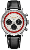 Breitling Navitimer B01 Chronograph 43 Boeing 747 White Dial Black Leather Strap Watch for Men - AB01383B1G1P1 Buy Now By Breitling