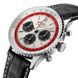 Breitling Navitimer B01 Chronograph 43 Boeing 747 White Dial Black Leather Strap Watch for Men - AB01383B1G1P1 Buy Now By Breitling