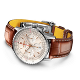Breitling Navitimer B01 Chronograph 41 White Dial Brown Leather Strap Watch for Men - AB0139211G1P1 Buy Now By Breitling