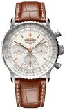 Breitling Navitimer B01 Chronograph 41 White Dial Brown Leather Strap Watch for Men - AB0139211G1P1 Buy Now By Breitling