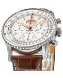 Breitling Navitimer B01 Chronograph 41 White Dial Brown Leather Strap Watch for Men - AB0139211G1P1 Buy Now By Breitling