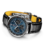 Breitling Navitimer B01 Chronograph 41 Blue Dial Black Leather Strap Watch for Men - AB0139241C1P1 Buy Now By Breitling