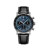 Breitling Navitimer B01 Chronograph 41 Blue Dial Black Leather Strap Watch for Men - AB0139241C1P1 Buy Now By Breitling