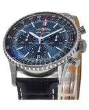 Breitling Navitimer B01 Chronograph 41 Blue Dial Black Leather Strap Watch for Men - AB0139241C1P1 Buy Now By Breitling