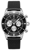 Breitling Superocean Heritage B01 Chronograph 44 Black Dial Black Mesh Bracelet Watch for Men - AB0162121B1S1 Buy Now By Breitling