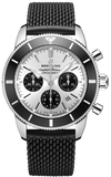 Breitling Superocean Heritage B01 Chronograph 44 Silver Dial Black Mesh Bracelet Watch for Men - AB0162121G1S1 Buy Now By Breitling