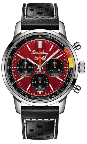 Breitling Top Time B01 Chevrolet Corvette Red Dial Black Leather Strap Watch for Men - AB01761A1K1X1 Buy Now By Breitling
