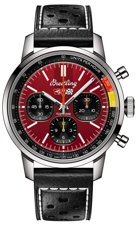 Breitling Top Time B01 Chevrolet Corvette Red Dial Black Leather Strap Watch for Men - AB01761A1K1X1 Buy Now By Breitling