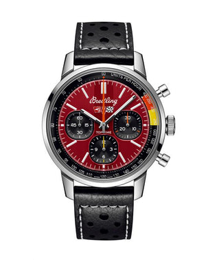 Breitling Top Time B01 Chevrolet Corvette Red Dial Black Leather Strap Watch for Men - AB01761A1K1X1 Buy Now By Breitling