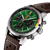 Breitling Top Time B01 Ford Mustang Green Dial Brown Leather Strap Watch for Men - AB01762A1L1X1 Buy Now By Breitling