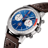 Breitling Top Time B01 Shelby Cobra Blue Dial Brown Leather Strap Watch for Men - AB01763A1C1X1 Buy Now By Breitling